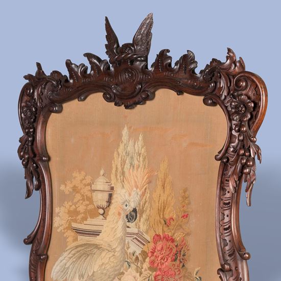 A Fire Screen in the Victorian Rococo Taste